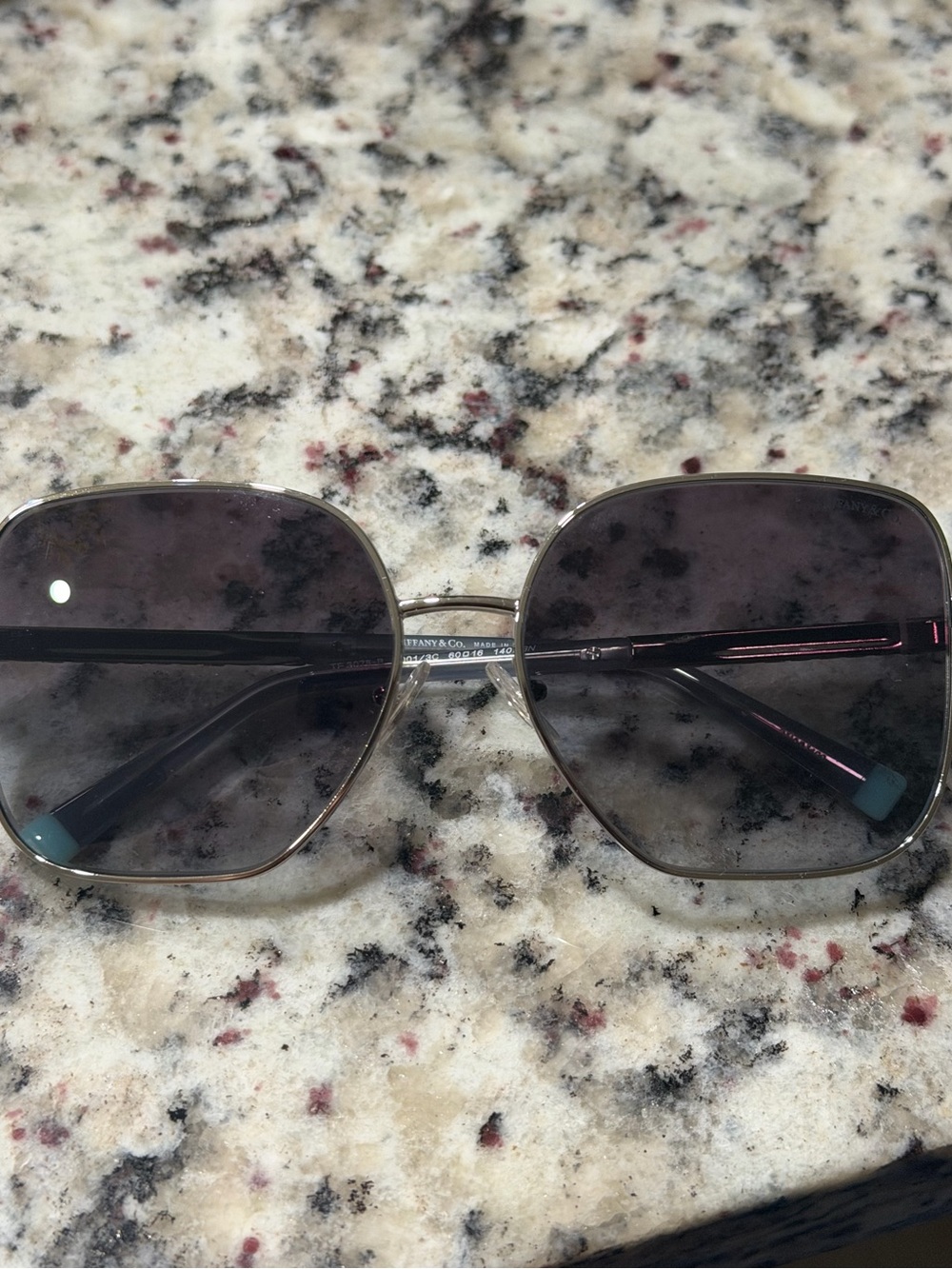 Tiffany & Co. Women's Oversized Sunglasses - Purple Lenses with Gold Frame